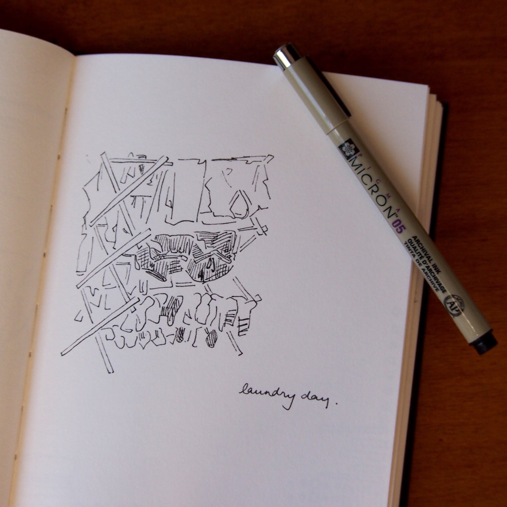 everyday objects laundry nearly daily doodles nearlydailydoodles caitlin marquis 2015