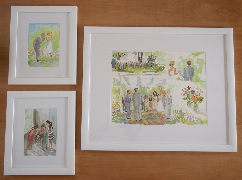 Custom wedding watercolors