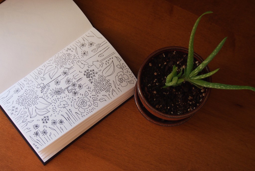 caitlinmarquisstudio nearlydailydoodles flowers design doodle